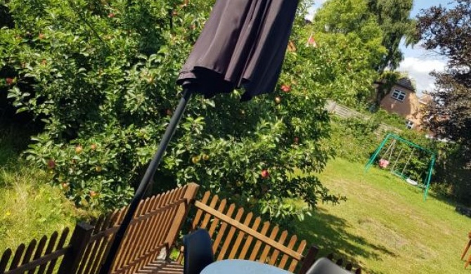 Dejligt lyst og hyggeligt hus med terrasse og have